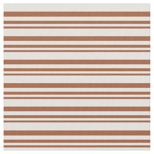 Sienna & Light Yellow Colored Lines Fabric (Close Up)