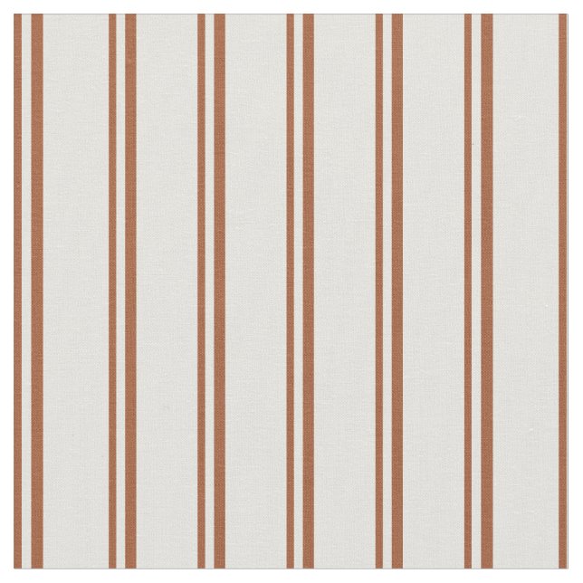 Sienna & Light Yellow Striped Pattern Fabric (Close Up)