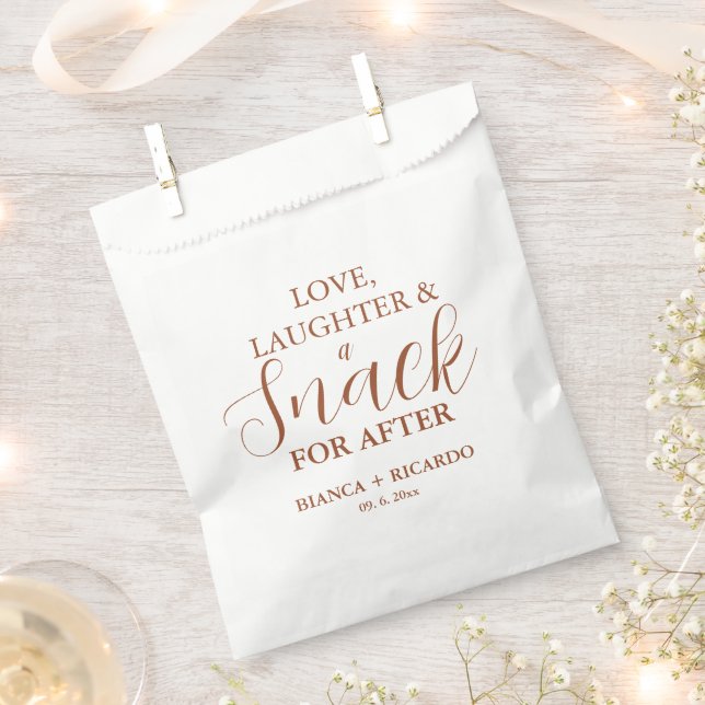 Sienna Love Laughter Wedding Candy cookies Donut Favor Bag (Clipped)