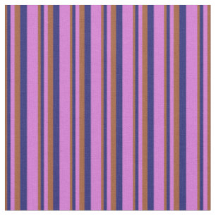Sienna, Midnight Blue, and Orchid Colored Pattern Fabric