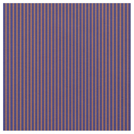 Sienna & Midnight Blue Colored Stripes Fabric