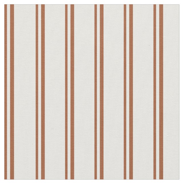 Sienna & Mint Cream Lines Fabric (Close Up)