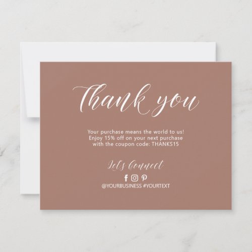 Sienna Modern Lettering Business Package Thank You