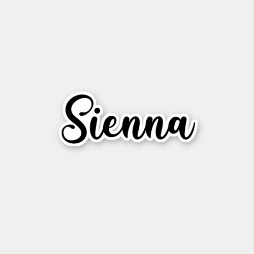 Sienna Name _ Handwritten Calligraphy Sticker