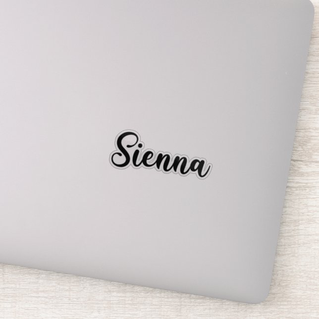 Sienna Name - Handwritten Calligraphy Sticker (Detail)