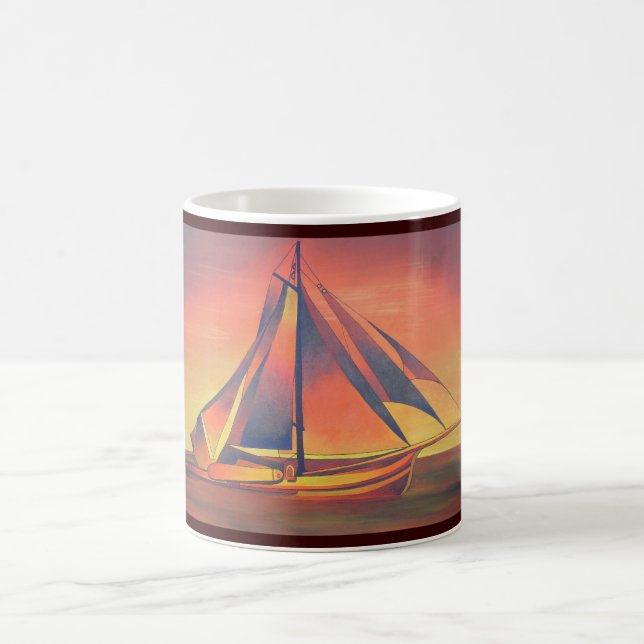 Sienna Sails at Sunset Coffee Mug (Center)