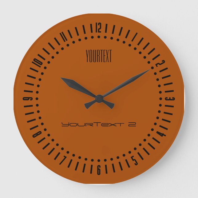 Sienna Solid Color to Personalize on a Large Clock (Front)