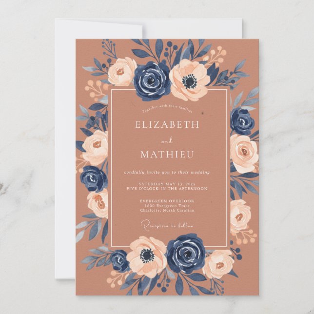 Sienna Stately Harvest Wedding Invitation (Front)