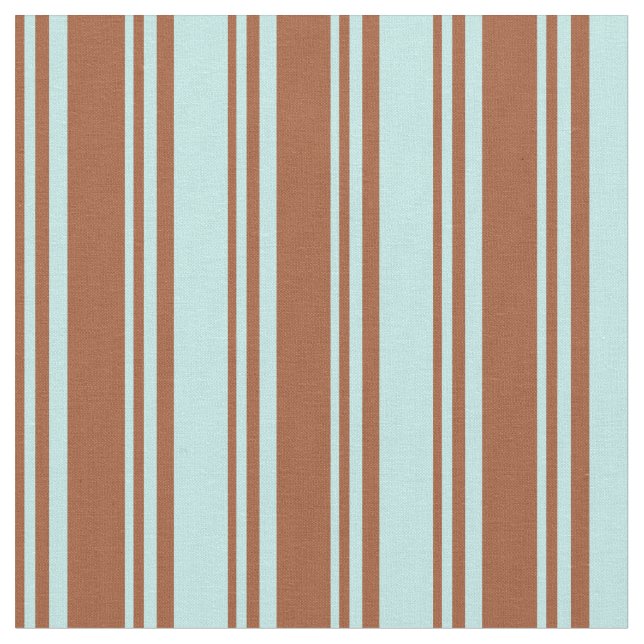 Sienna & Turquoise Stripes Fabric (Close Up)