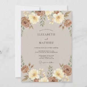 Sienna Warm Bohemian Wedding Invitation