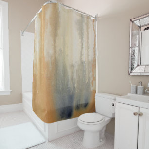 Sienna Wilds Watercolor Abstract Shower Curtain