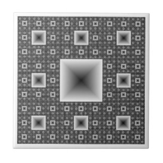 Sierpiński Carpet fractal Ceramic Tile