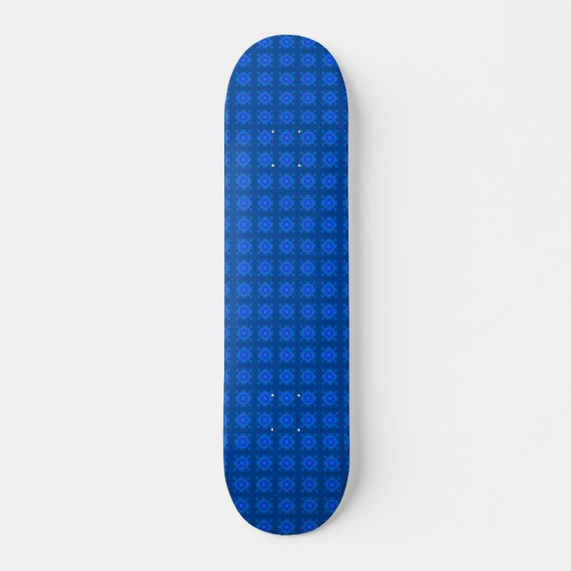 Sierpinski Carpet in Blue Skateboard Deck (Front)