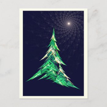 “sierpinski Tetrahedron Evergreen” Holiday Postcar by nharveyart at Zazzle