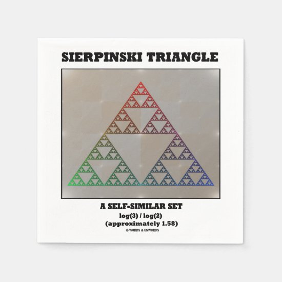 Sierpinski Triangle (Fractal Self-Similar Set) Paper Napkin