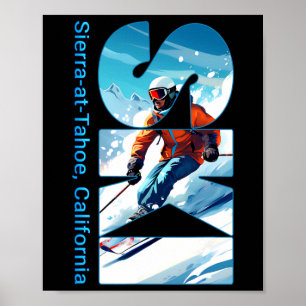Sierra-at-tahoe Cool Skiing Vacation Ski Outdoor S Poster