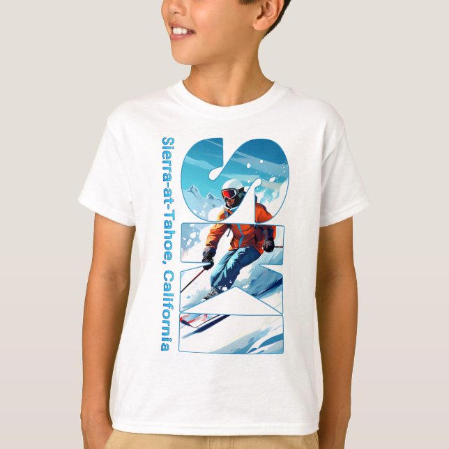 Sierra-at-tahoe Cool Skiing Vacation Ski Outdoor S T-Shirt (Front)