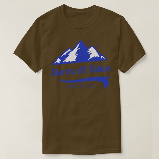 Sierra At Tahoe ski Lake Tahoe California T-Shirt (Design Front)