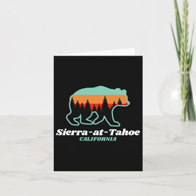 Sierra-at-tahoe Skiing Snowboarding California Bea Card (Front)