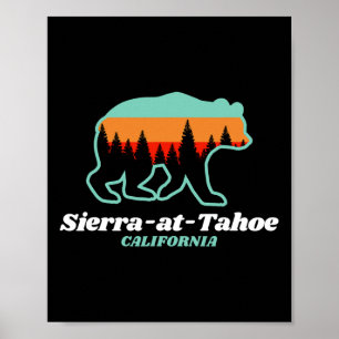 Sierra-at-tahoe Skiing Snowboarding California Bea Poster