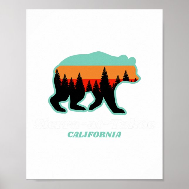Sierra-at-tahoe Skiing Snowboarding California Bea Poster (Front)