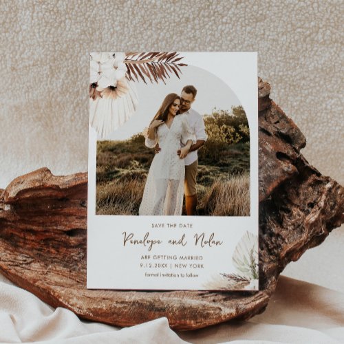 SIERRA Bohemian Arch Photo Save the Date Card