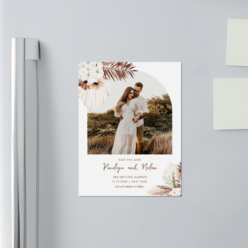 SIERRA Bohemian Arch Photo Save The Date Magnet