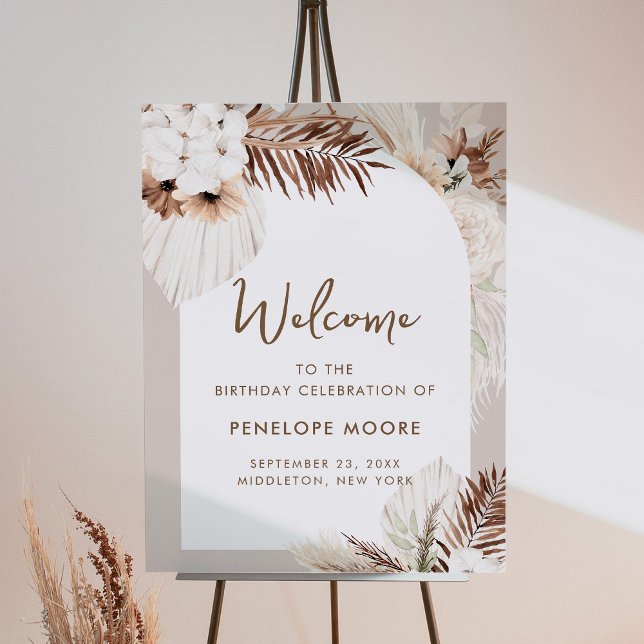 SIERRA Bohemian Birthday Welcome Foam Board Sign (Creator Uploaded)