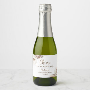 SIERRA Bohemian Bridal Shower Mini Sparkling Wine Label