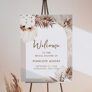 SIERRA Bohemian Bridal Shower Welcome Foam Board