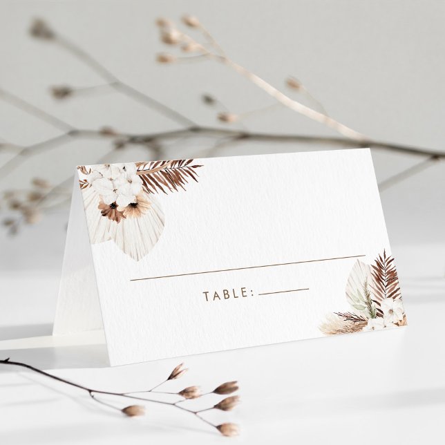 SIERRA Bohemian Dried Foliage Place Card (Creator Uploaded)