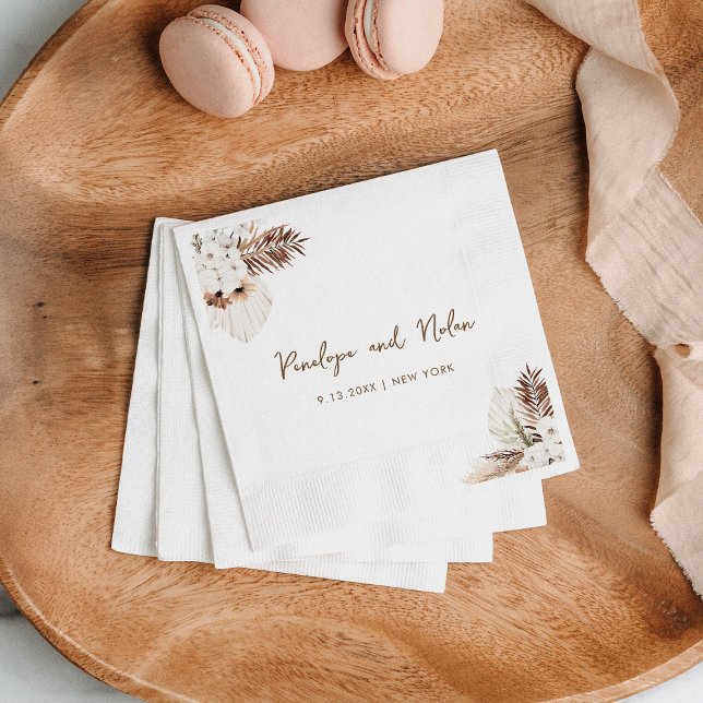 SIERRA Bohemian Pampas Enclosure Card Napkins (Creator Uploaded)