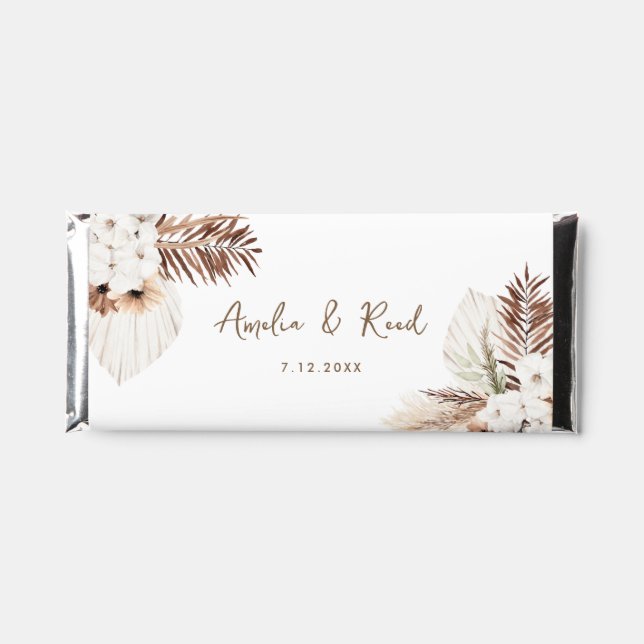 SIERRA Bohemian Wedding Hershey Bar Favors (Front)