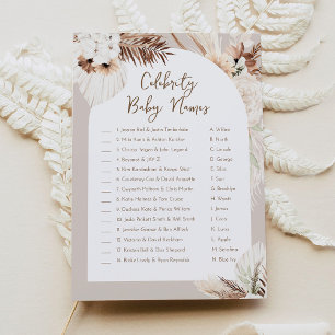 SIERRA Boho Celebrity Baby Name Baby Shower Game Invitation