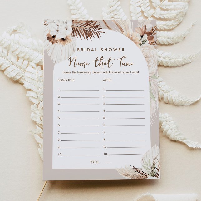 SIERRA Boho Name That Tune Bridal Shower Game Invitation (Creator Uploaded)