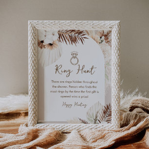SIERRA Boho Ring Hunt Bridal Shower Game Sign