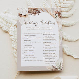 SIERRA Boho Wedding Traditions Bridal Shower Game Invitation