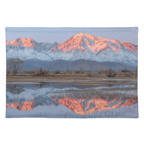 Sierra Crest reflects in Farmers Pond Cloth Placemat