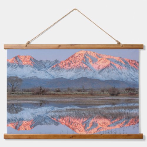 Sierra Crest reflects in Farmers Pond Hanging Tapestry