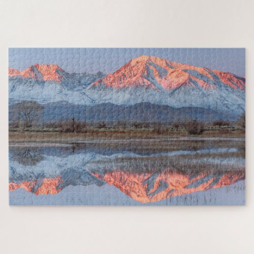 Sierra Crest reflects in Farmers Pond Jigsaw Puzzle