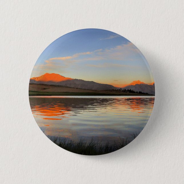 Sierra Crest Sunset - John Muir Trail Pinback Button (Front)