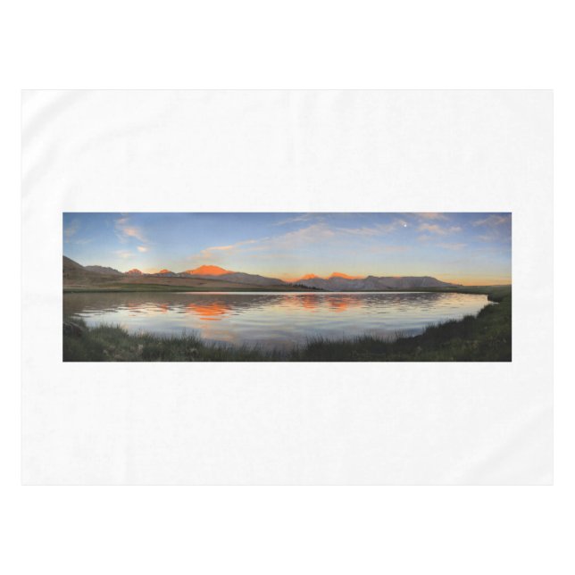 Sierra Crest Sunset - John Muir Trail Tablecloth (Front (Horizontal))
