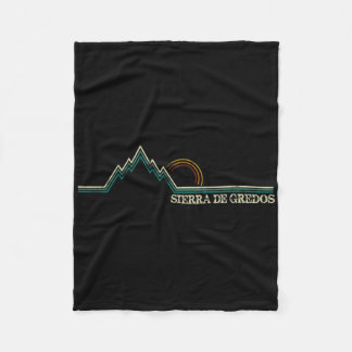 Sierra De Gredos Spain Retro Climbing, Skiing Hiki Fleece Blanket