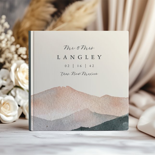 Sierra Dusk | Desert Mountain Sunset Wedding Guest Book (Creator Uploaded)