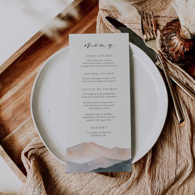 Sierra Dusk | Desert Mountain Sunset Wedding Menu (Creator Uploaded)