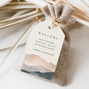 Sierra Dusk Desert Mountain Wedding Welcome Gift Tags