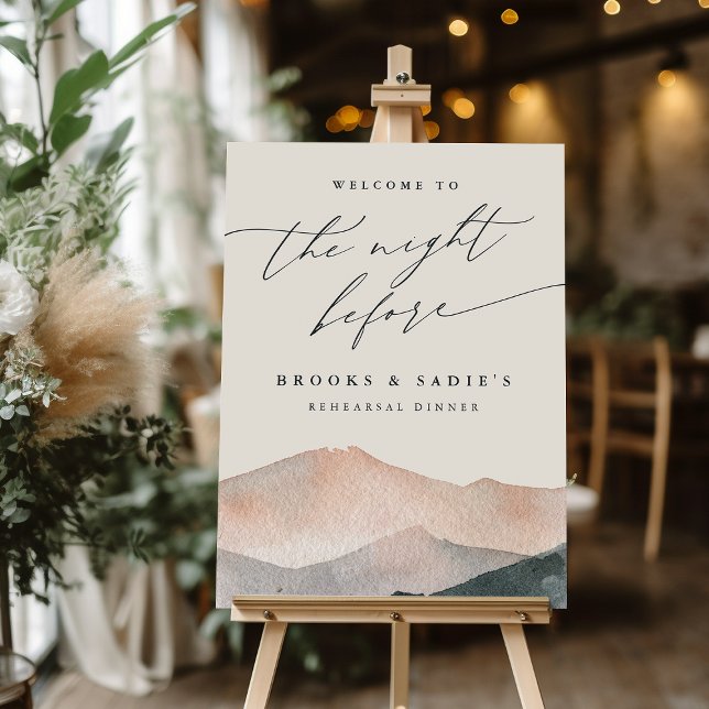 Sierra Dusk | Desert Rehearsal Dinner Welcome Sign (Creator Uploaded)