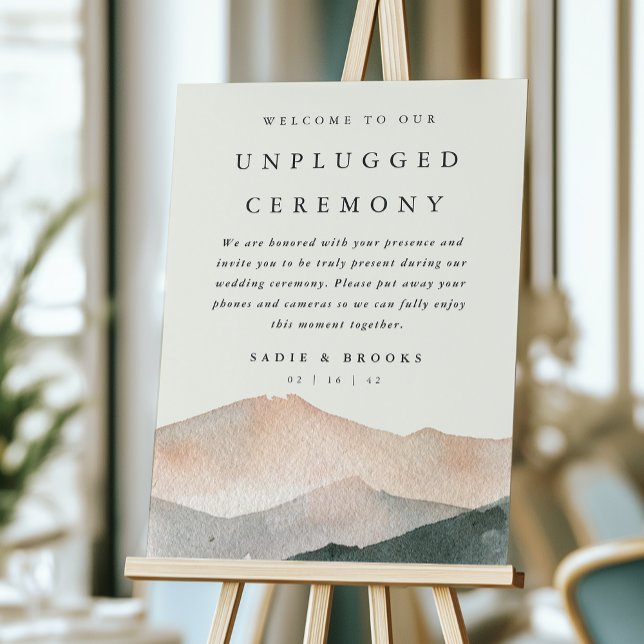 Sierra Dusk | Mountain Wedding Unplugged Ceremony Foam Board (Creator Uploaded)
