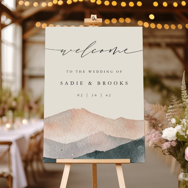 Sierra Dusk | Mountain Wedding Welcome Sign (Creator Uploaded)