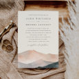 Sierra Dusk | Rustic Southwest Mountain Wedding Invitation